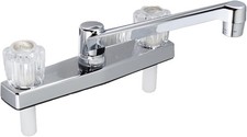 NonMetallic Kitchen Sink Faucet with 2 Handles Chrome 10122 Tool