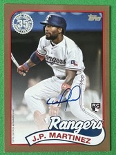 2024 Topps Update ~ J.P. Martinez ~ Gold /50 Auto~ 1989 Anniversary ~ #89BA2-JMA