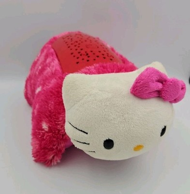 Dream Lites HELLO KITTY Pink Pillow Pets Plush Night Light Projector - WORKS