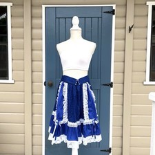 Vtg Fun  Fancy Square Dance Skirt with laces details and Pockets Women Size XS