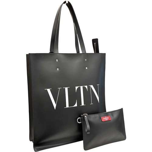 Valentino VLTN Leather Black Tote Bag Women's KNB1230 #KNB1230