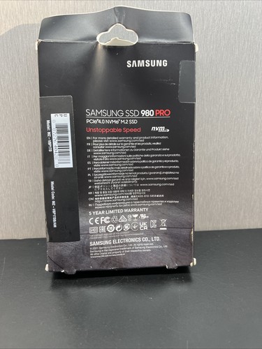 Samsung 980 PRO 1TB SSD, PCIe 4.0 x 4 M.2, M.2 2280 Internal Solid State - Afbeelding 2 van 5