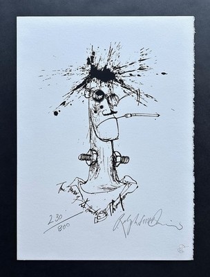 Ralph Steadman ''Brain of Hunter S. Thompson'' - Signed - Lt Ed Print  #230 of 800
