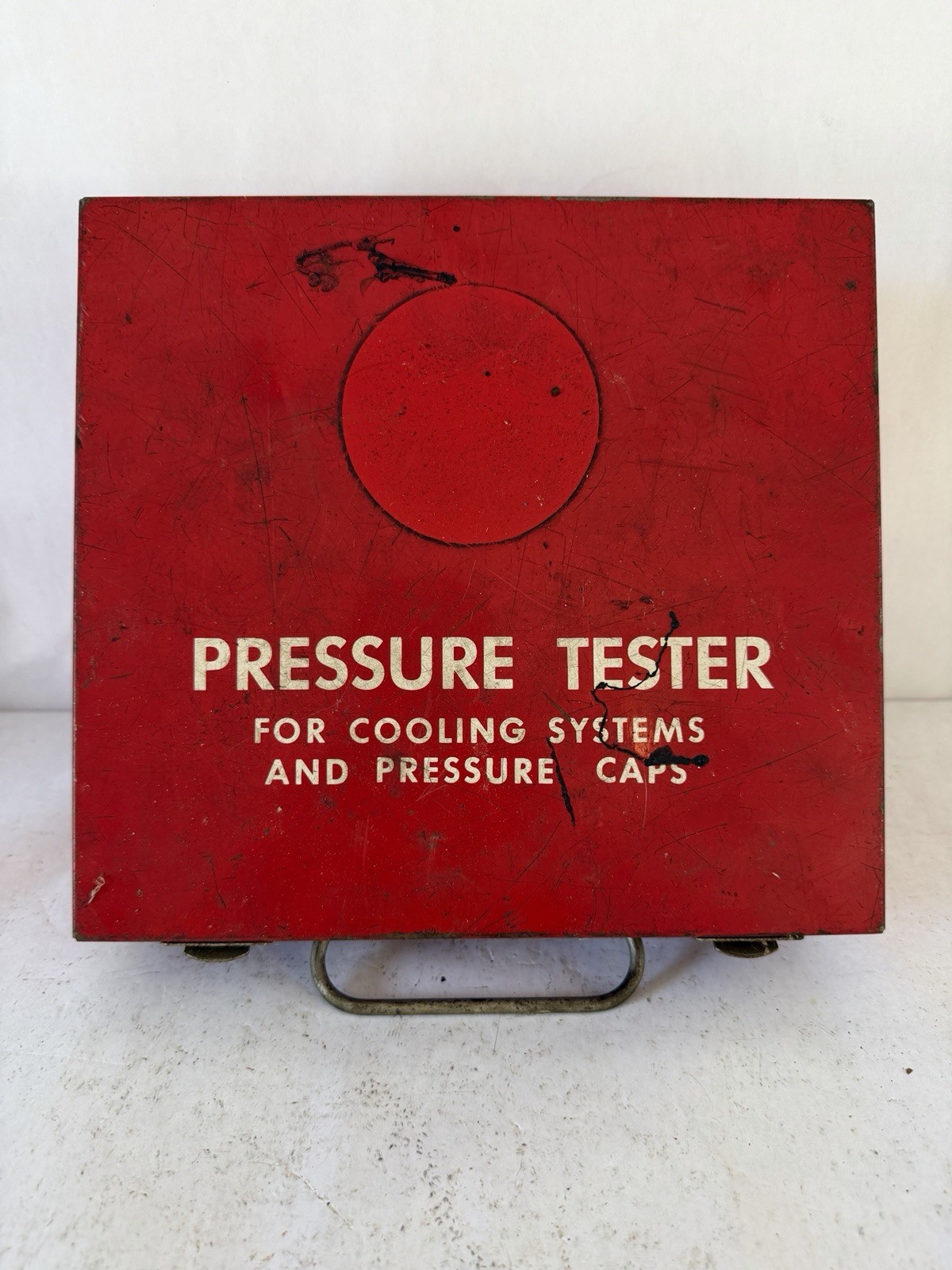 Vintage Stant ST-255 Cooling System Pressure Cap Tester Kit Red Metal Case USA