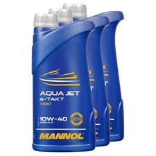 Motoröl Motor Öl 4Takt Aqua Jet 10W40 MANNOL 3x 1 Liter Außenborderöl Jetski