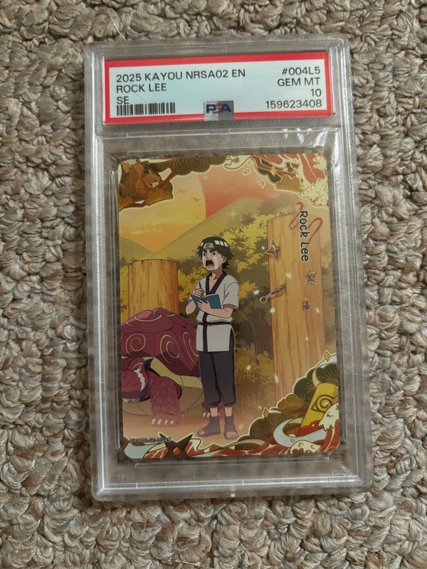 Kayou Naruto Rock Lee NRSA02-SE-004L5 Hologram Trading Card PSA 10
