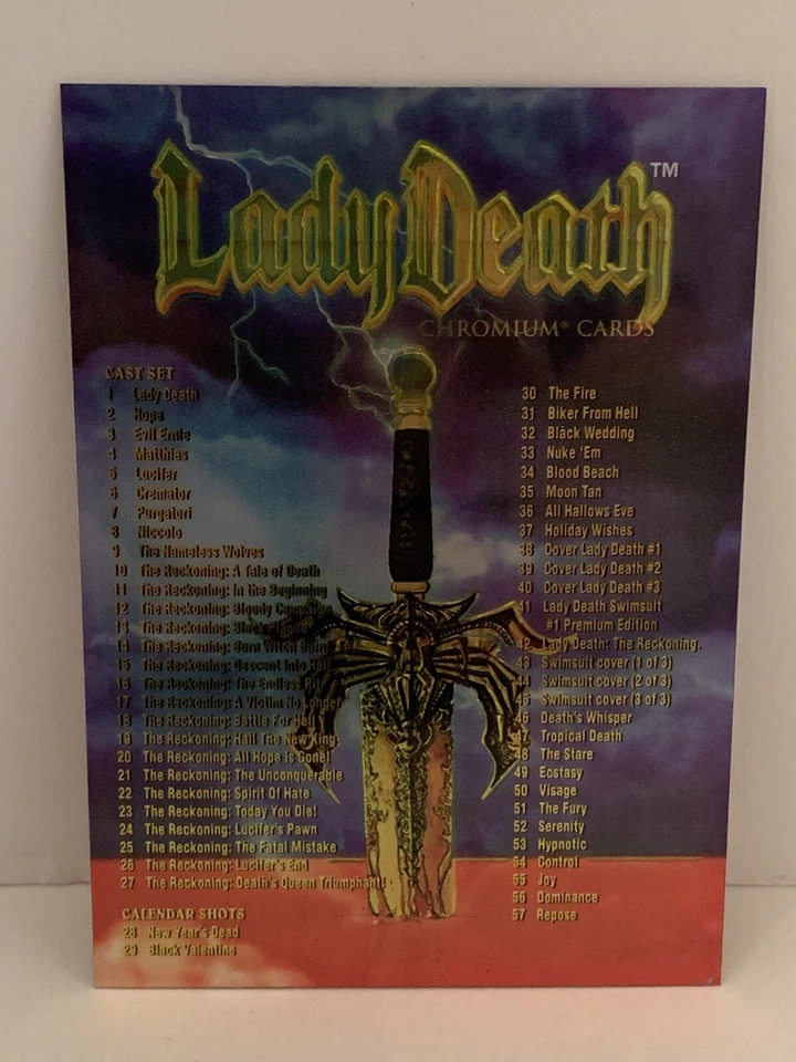 1994 Lady Death Series 1 Chromium Set 100 Cards - Image 2 of 4