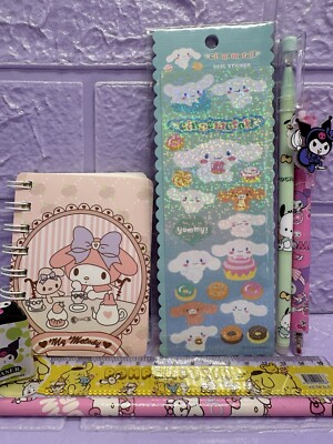 SANRIO Figuren A7 Notizbuch Gelstift süß kleines Schreibwaren Set Geschenkpaket