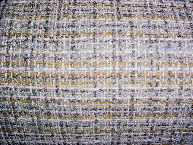 5-7/8Y Romo 7929 Arlo Silver Citron White Textured Tweed Upholstery Fabric - Image 2 of 4