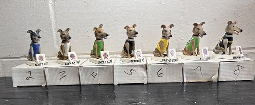 Vintage Derby Lane Match Up Race Near Complete Set Greyhound Dog Bobblehead 2-8 - Picture 4 of 10