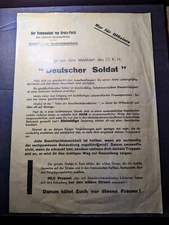 WWII Germany Surrender Leaflet for German Soldiers in Paris France