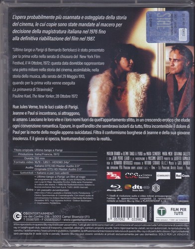 Blu-ray ULTIMO TANGO A PARIGI Bernardo Bertolucci con Marlon Brando M. Schneider - Foto 2 di 2