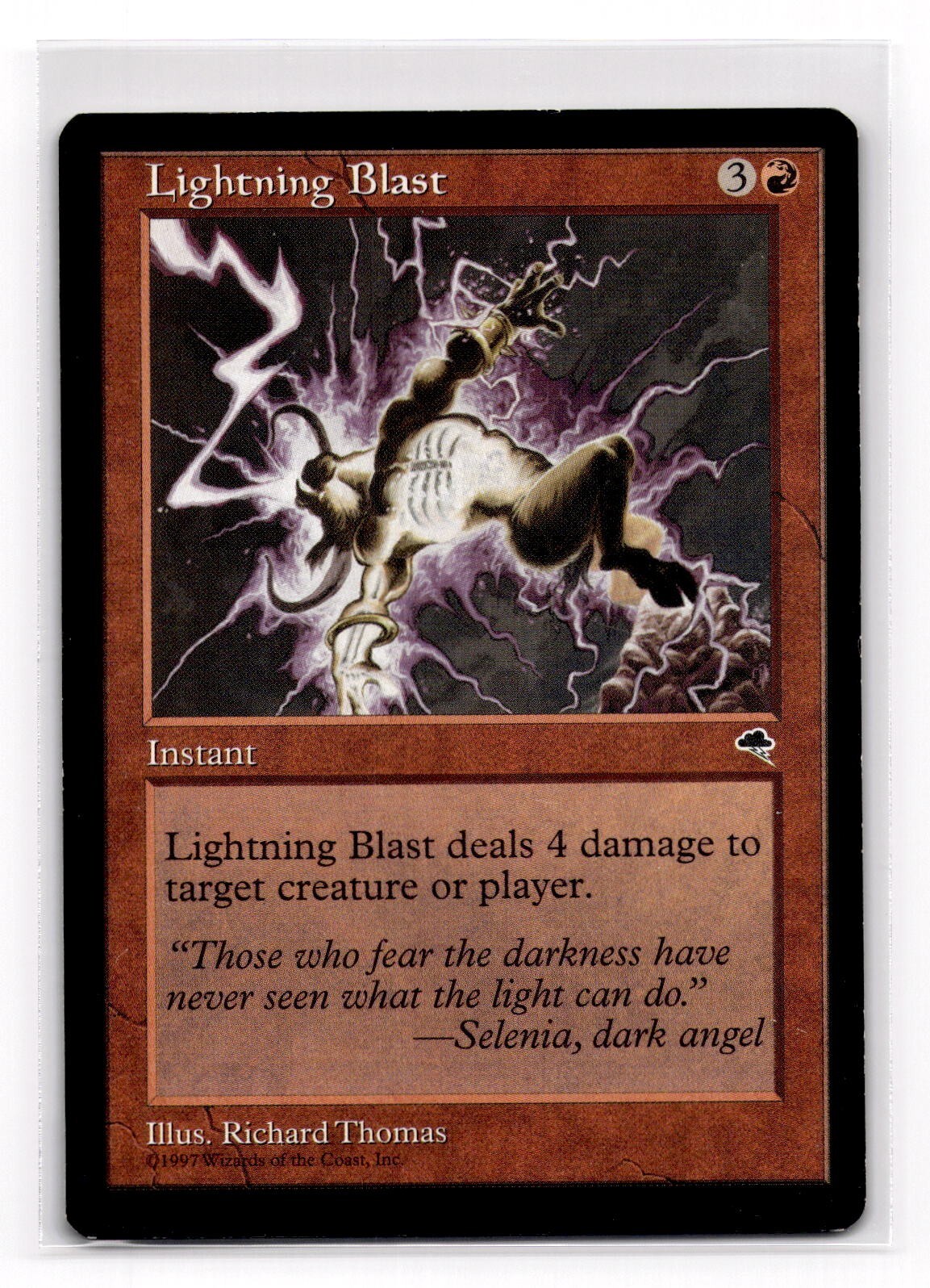Lightning Blast Tempest #185 Magic The Gathering 1997 MTG Single MP