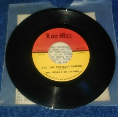 You Call Everybody Darling 45 Single Record Mac Letson Bill Claywell Square Danc