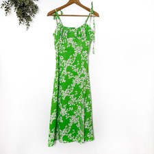 Urban Outfitters Love & Harmony green pink floral midi slip dress
