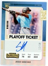 2021 Panini Contenders Baseball Playoff Ticket Jesus Sanchez Auto /18