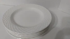 Set of 4 International Tableworks Lattice Collection White Salad Plates
