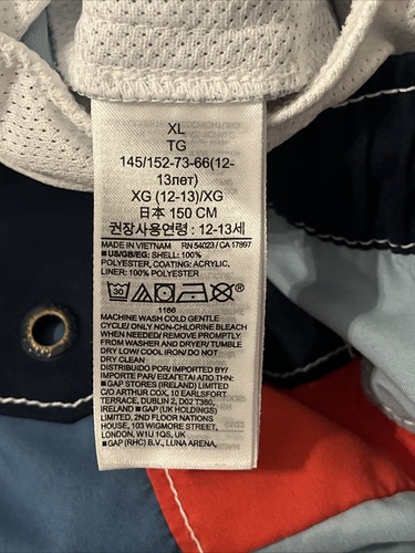 Gap Kids, Boys Bathing Suit, Size XL (12), Navy Blue / Red - Picture 10 of 10