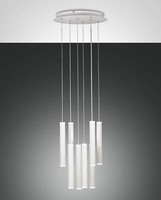 Fabas Luce Led Pendelleuchte Prado Ø400Mm 52W Warmweiß Weiß Dimmbar