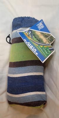 New Cloth Hammock with Carrying Bag in Blue Stripes 31''x80''