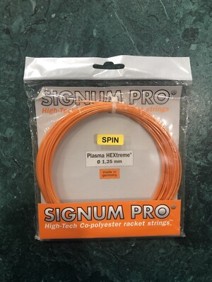 Signum Pro Plasma HEXtreme Set 17G 1.25mm Orange Tennis Racquet String