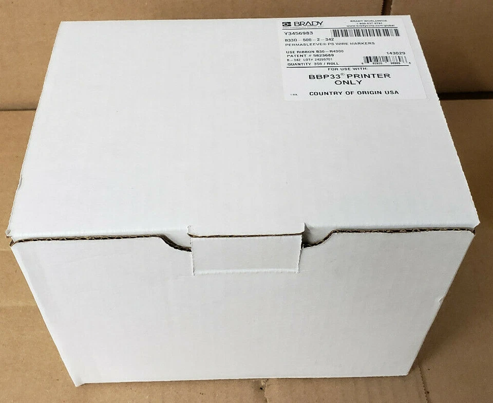 Brady B33 PermaSleeve Double-sided Wire Marking Sleeves labels B33D-500-2-342 - Image 2 of 3