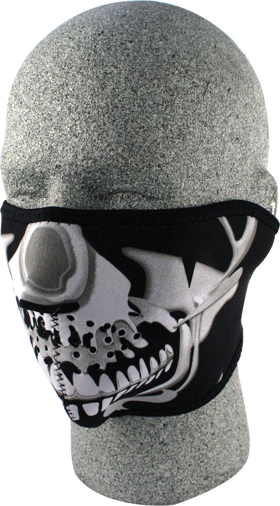 Zan Half Face Mask OSFM Chrome Skull WNFM023H | eBay
