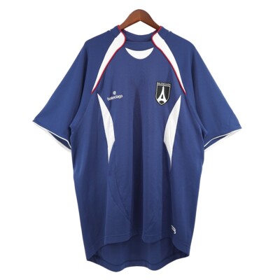 balenciaga サッカーシャツ Balenciaga21Fw Jersey Logo Soccer Top Balenciaga Shirt Navy Size S