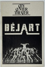 October 1983 City Center Theater Program - Bejart - Marcia Haydee - Belgium