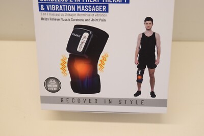 trakk knee massager with heat vibration TRAKK Heating Massaging Knee & Elbow Brace and Wrap- Rechargeable Mult –  Trendilize main image 1