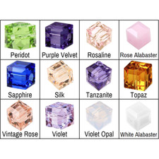 Swarovski 5601 Crystal Cube Regular Color Beads 2 of 2 You Pick Size and Color 