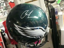 Chris Long Philadelphia Eagles Signed Full Size Replica Helmet JSA 