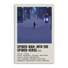 INTO SPIDER VERSE MOVIE Miles Morales Canvas Art Wall Painting Poster Print