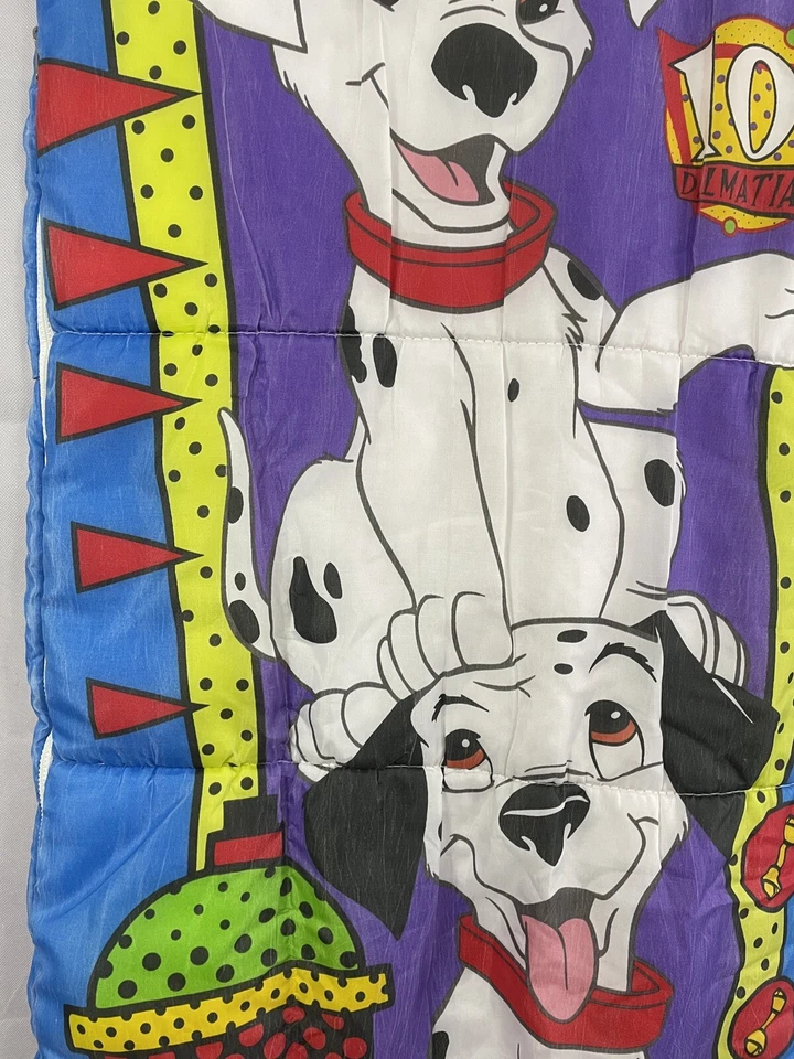 Saco de dormir infantil Walt Disney 101 Dálmatas 57"x30" vintage años 90 BN1 Foto 4 de 4
