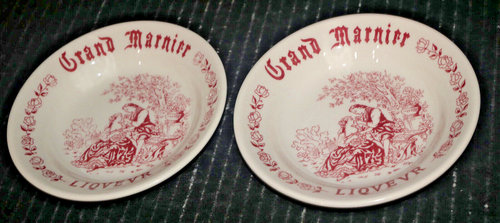 Gien Grand Marnier Liqueur Trinket All Purpose Jewel Pin Tray Faience Majolica 2