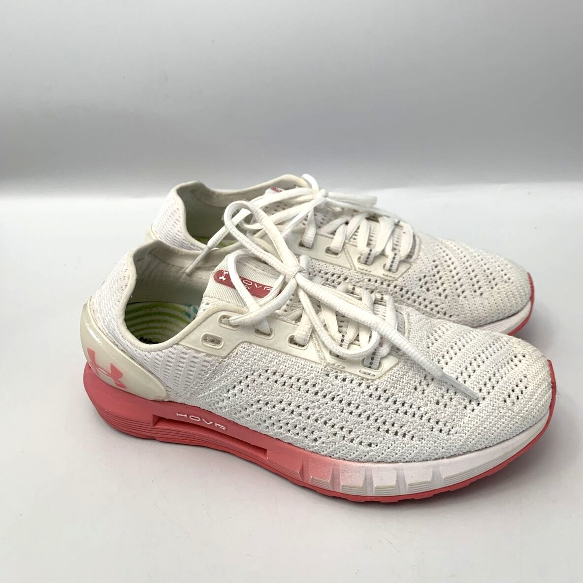 Under Armour Women's Hovr Sonic Running Shoes Size 7-White/Pink