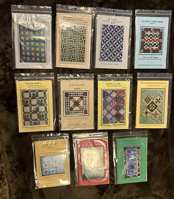 #31- Lot Of 11 -Connie Spurlock & Teri Chandler Patterns Quilts, Wall Hanging+