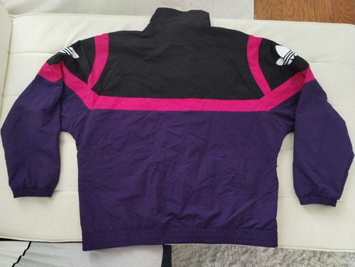 Men's LARGE Adidas Purple & Pink 1990’ Retro Track Jacket EJ0948 - Picture 10 of 14