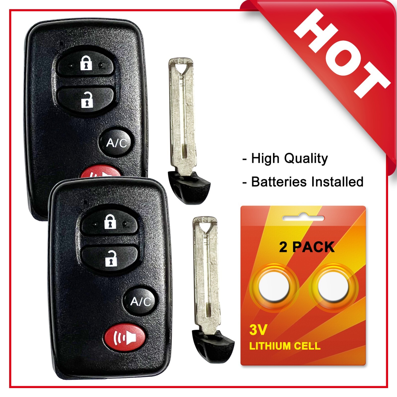 Keylessbest Replacement For 2014 2015 2016 2017 2018 2019 Smart Proximity Toyota 4Runner Prius V Venza Prius C GNE 271451-5290 Board Key Fob HYQ14ACX 315MHz 3 Buttons - View #10