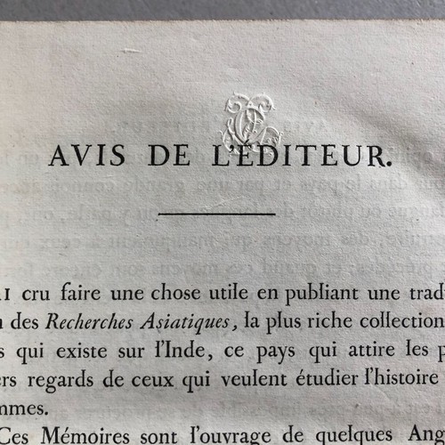 Labaume (trad.), Cuvier, Lamarck … — Recherches asiatiques — Inde — é.o. — 1805. - Foto 6 di 22
