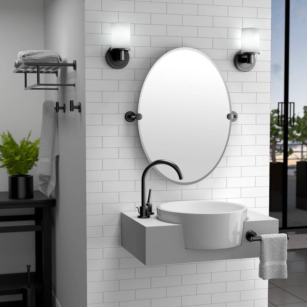 Latitude II 24 in. Towel Rack in Matte Black by Gatco