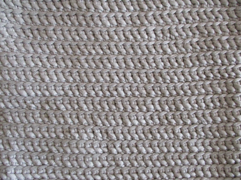 Jazberryz Handmade Crochet Market Bag Tote Acrylic/Nylon Pale Grey New - image 2 of 2