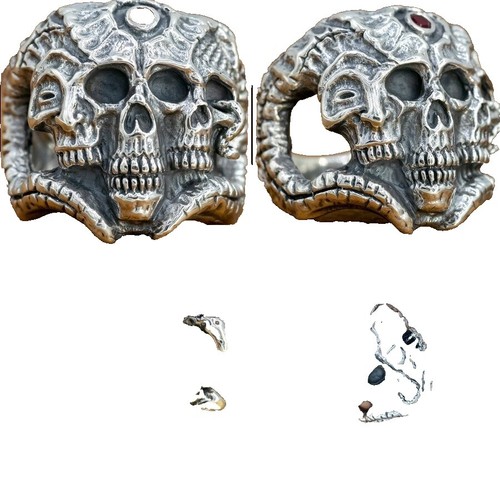 Crazy Pig Large Evil Skull Ring US 7.5-8 | eBay