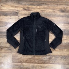Mountain Hardwear Jacket Womens Medium Black Fuzzy Fleece Full Zip Outdoor