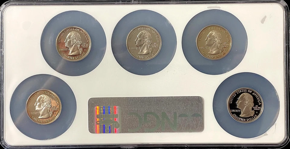 1999 S Clad Quarter Proof Set NGC PF69 Ultra Cameo in Oversized Holder-(bin5311F - Image 2 of 2