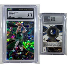 2020-21 Luka Doncic Panini Select Turbocharged Green #1 CSG NM/MINT+ 8.5