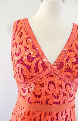 bcbg orange sequin dress BCBG Orange Dress by BCBG Maxazria