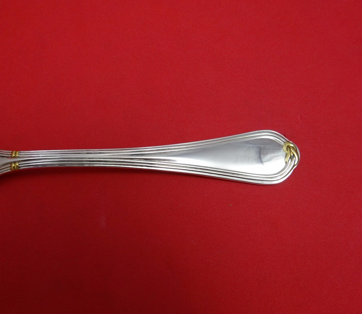 3 Cuillères à Dessert Christofle Oceana Gold – Argent Plaqué Et Or, France