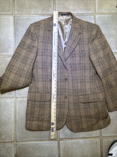 Blazer Abrigo Deportivo De Colección 44R Lands End Harris Tweed Marrón Cuadros Ventana Cuadros - Imagen 12 de 13
