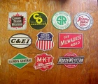 10 Different VINTAGE 1950s TIN MINI RAILROAD Advertising SIGNS from POST CEREAL
